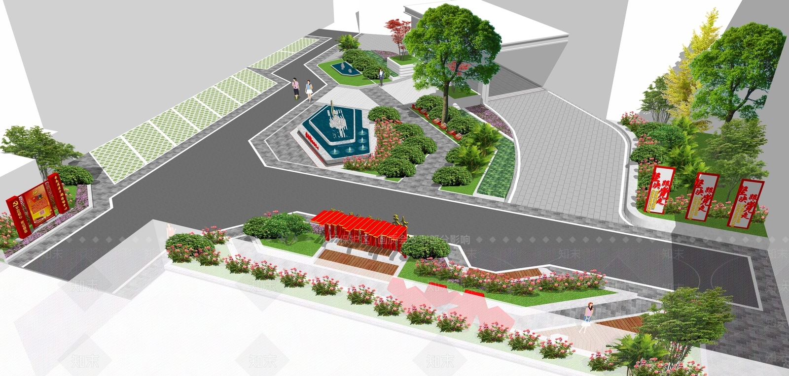 现代党建红色文化园SU模型下载【ID:1160471766】