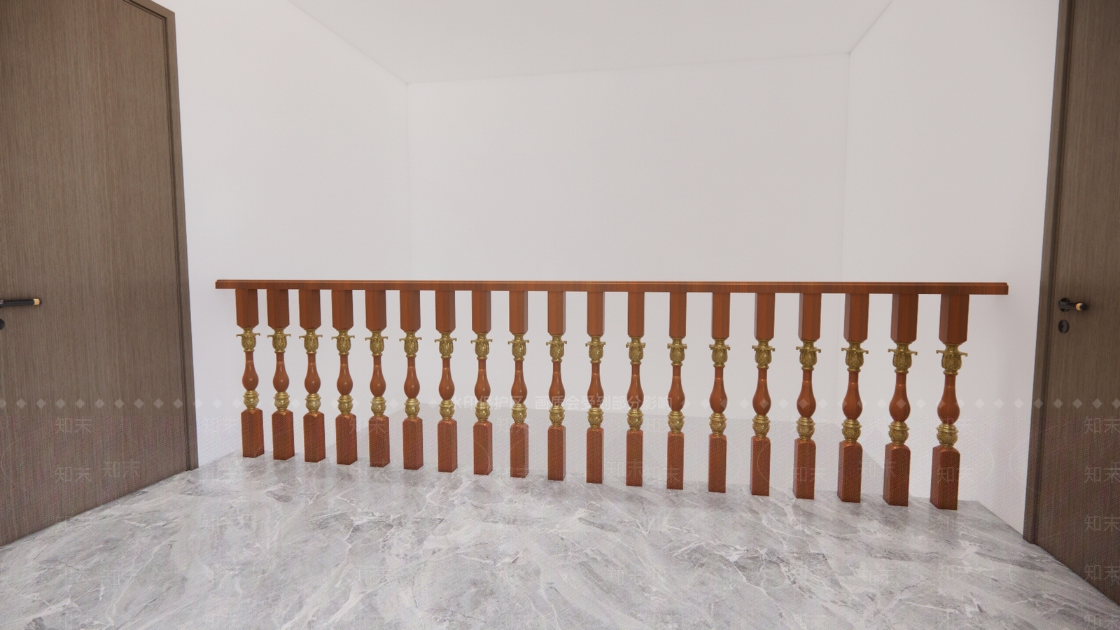 简欧楼梯间SU模型下载【ID:1160472277】