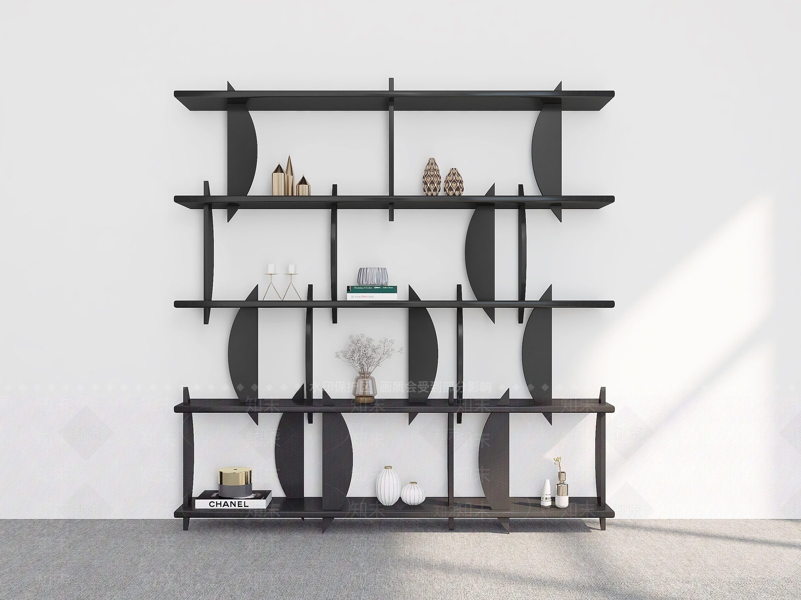 现代书架3D模型下载【ID:1160479834】