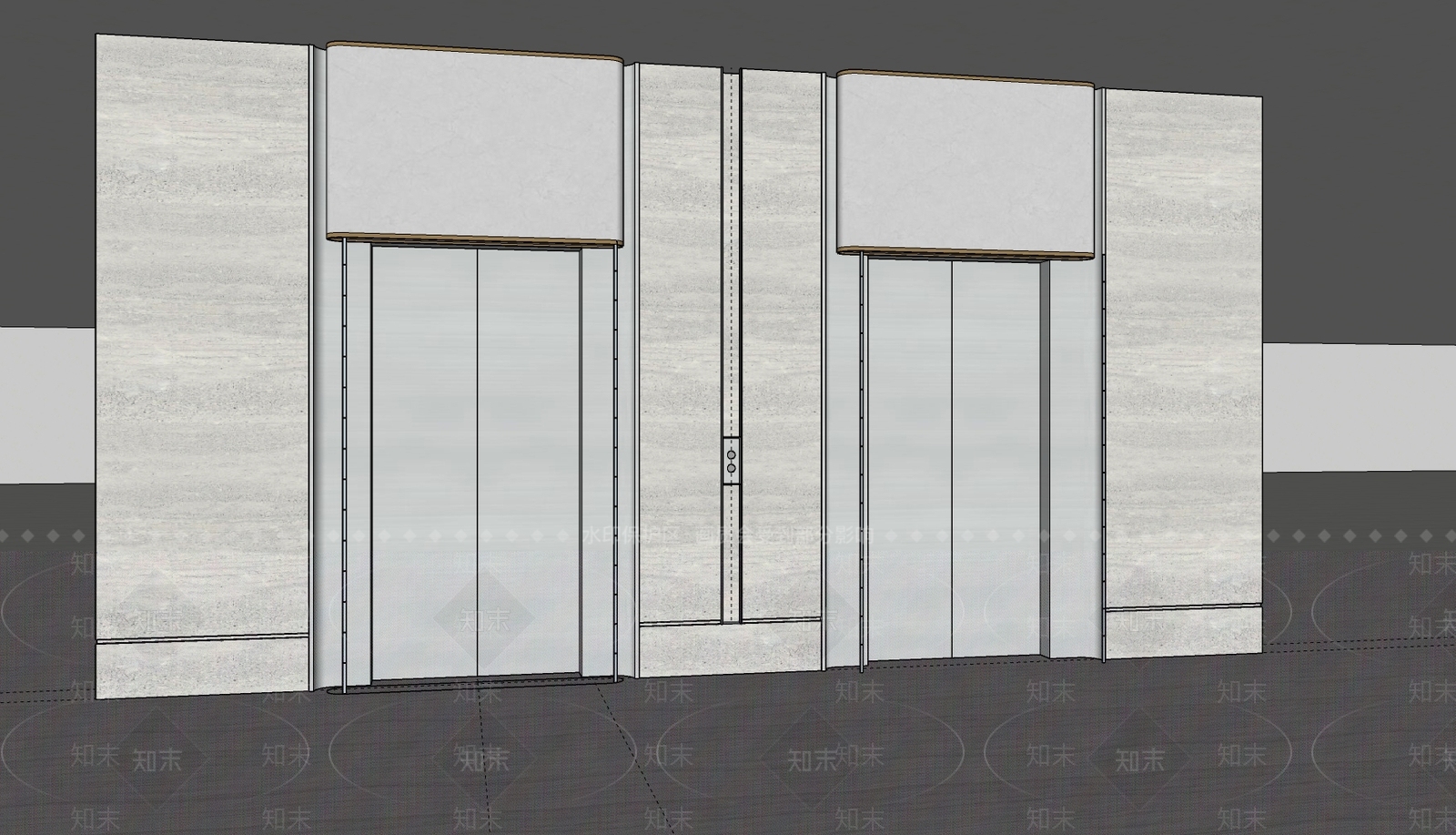 现代电梯门套SU模型下载【ID:1160601796】