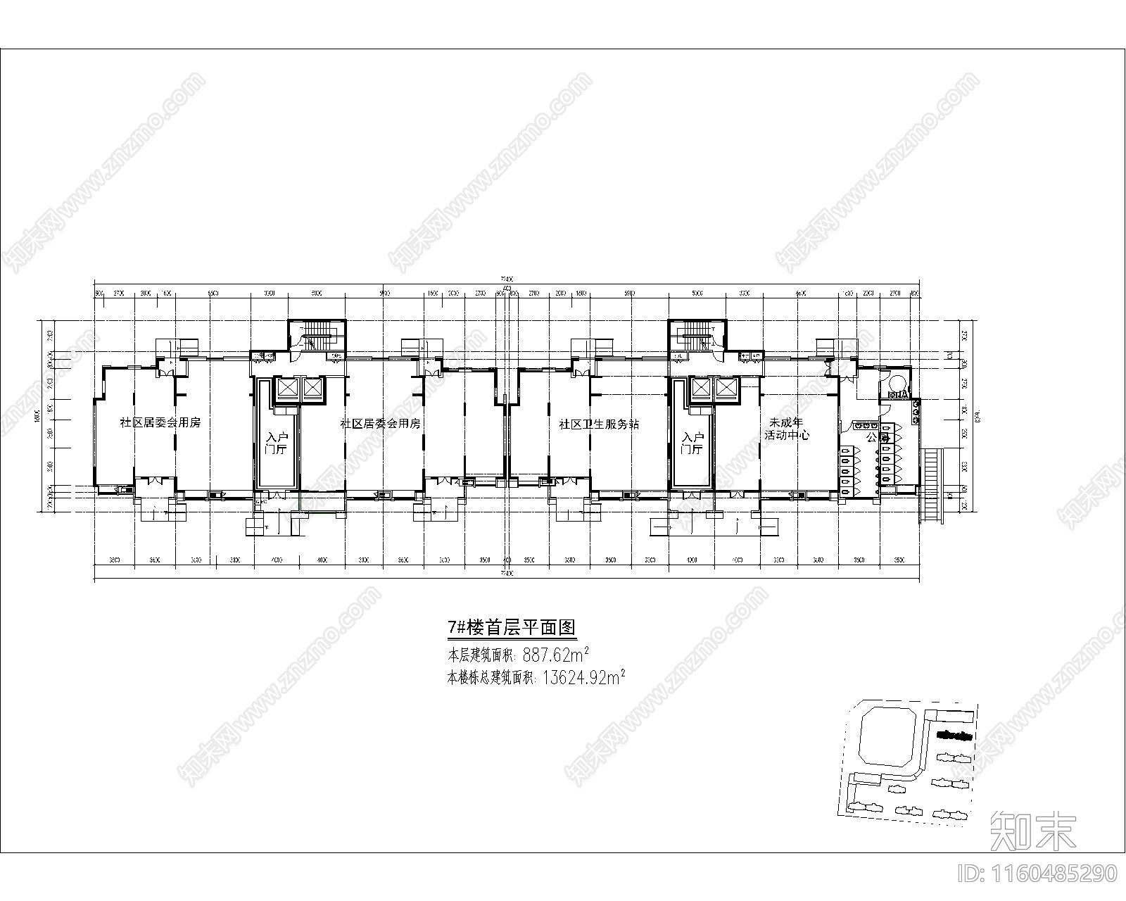 住宅建筑cad施工图下载【ID:1160485290】