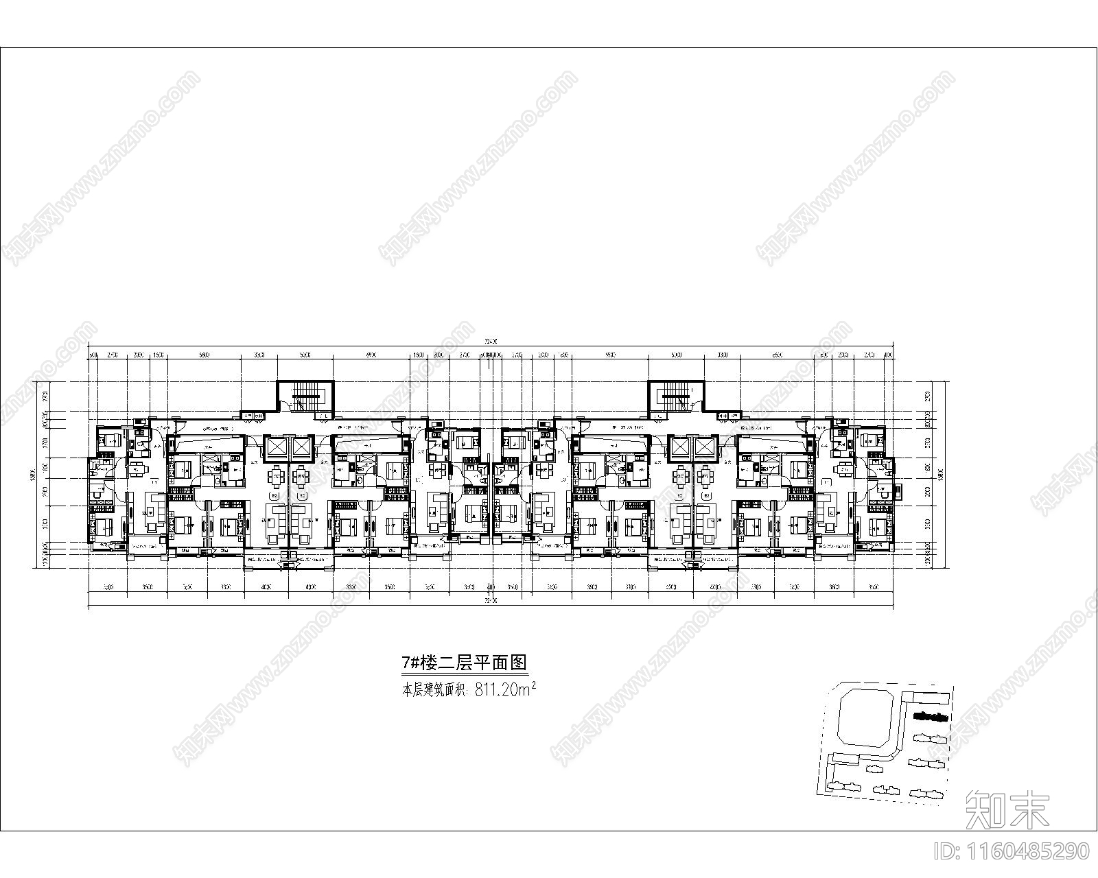 住宅建筑cad施工图下载【ID:1160485290】