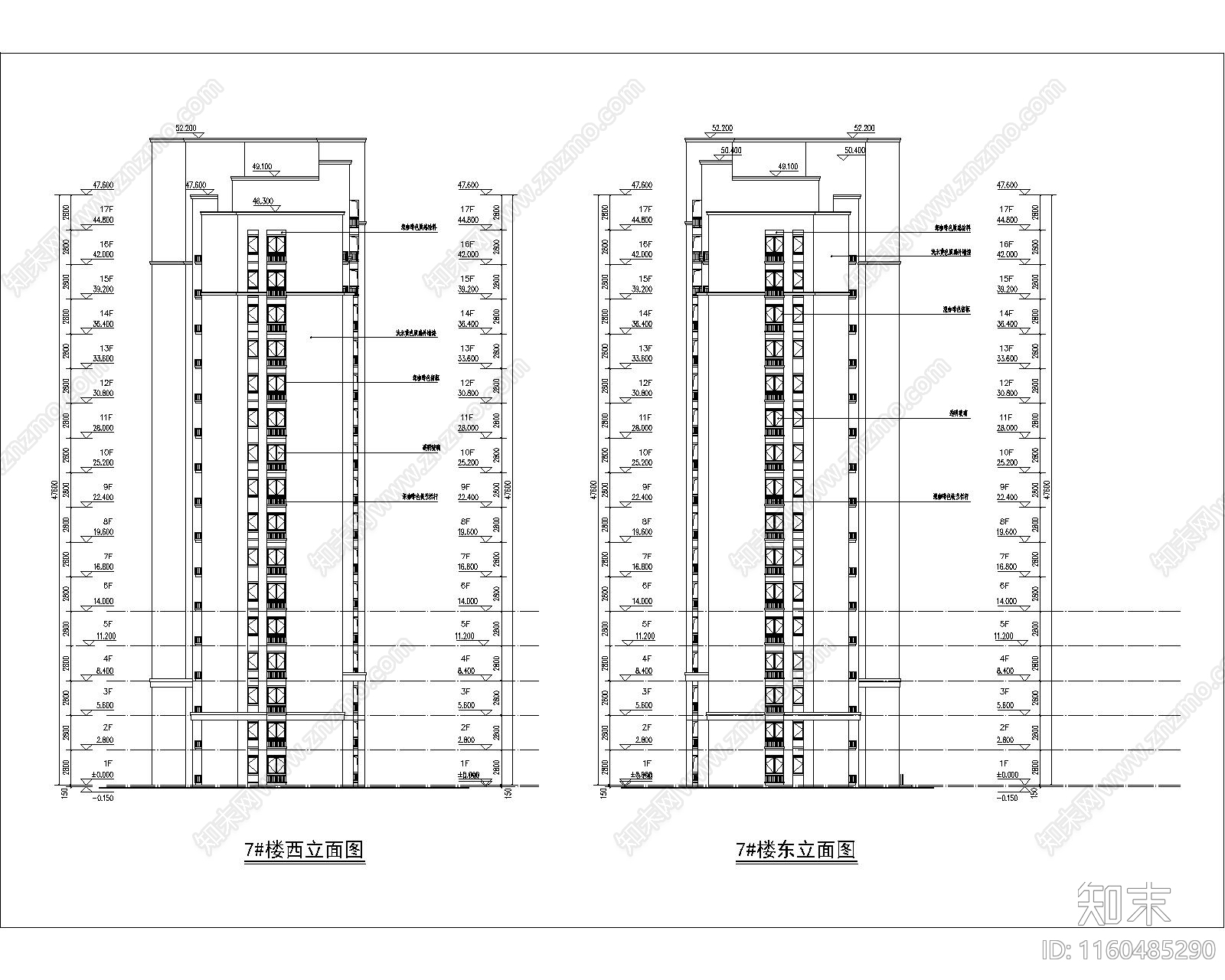 住宅建筑cad施工图下载【ID:1160485290】