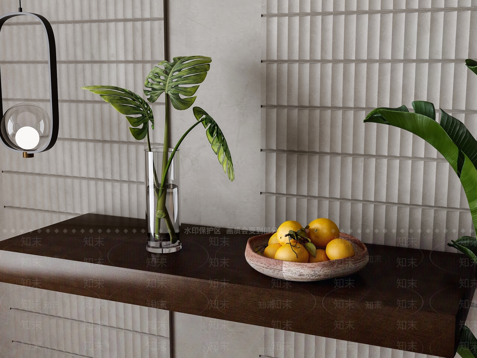 现代花瓶果盘摆件组合3D模型下载【ID:1160490272】