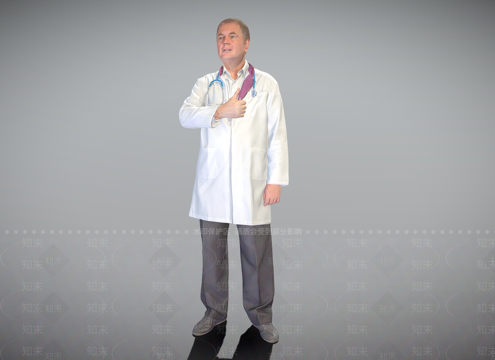白衣服听诊器SU模型下载【ID:1160497555】