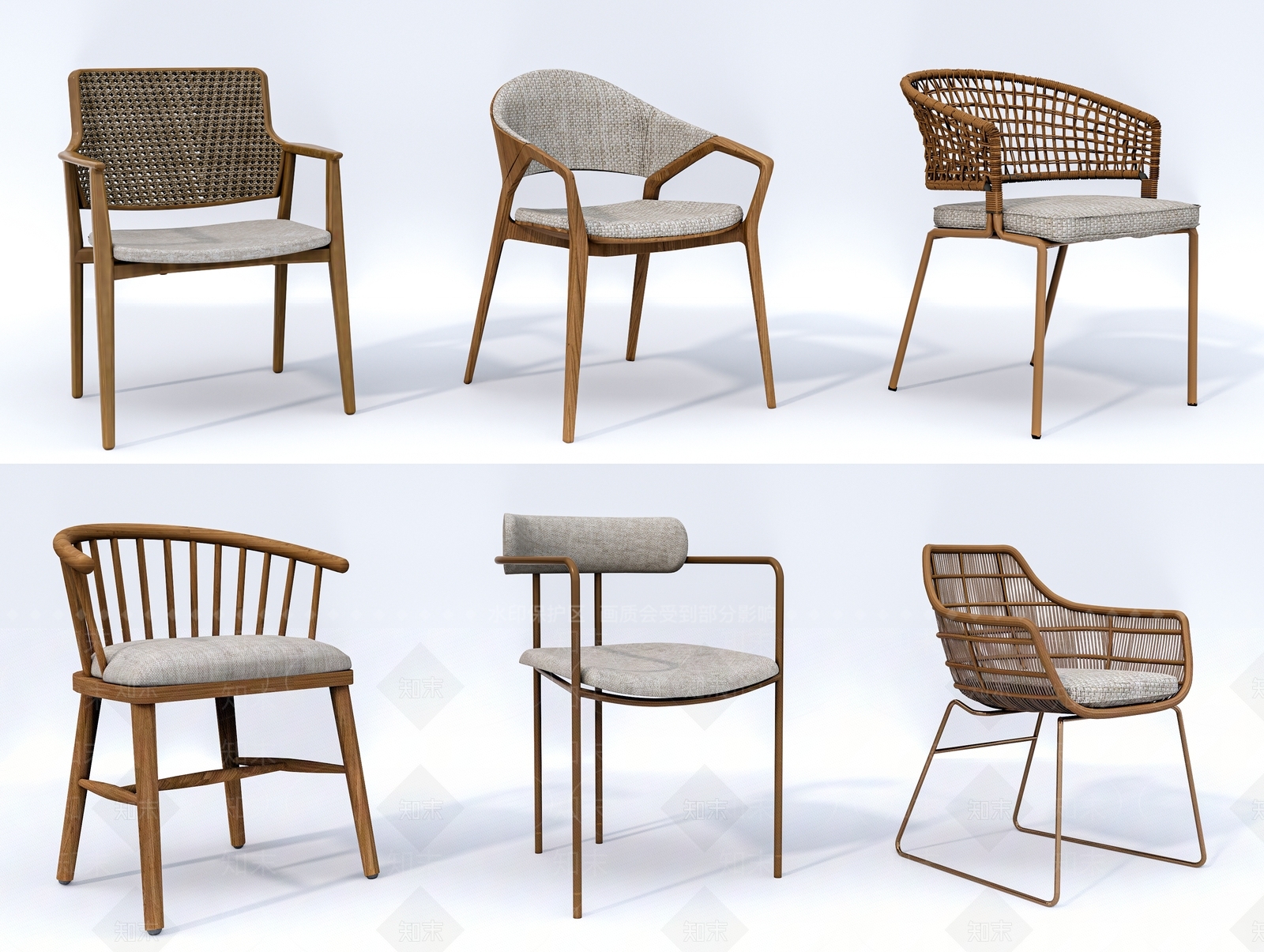 现代椅子3D模型下载【ID:1160502434】