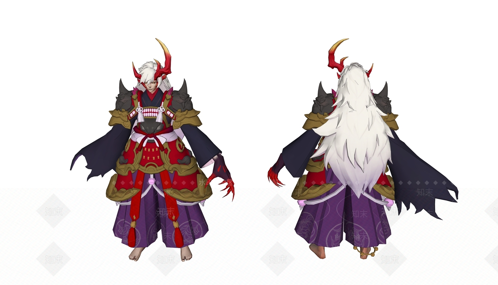 现代游戏阴阳师茨木童子角色手办SU模型下载【ID:1160499383】
