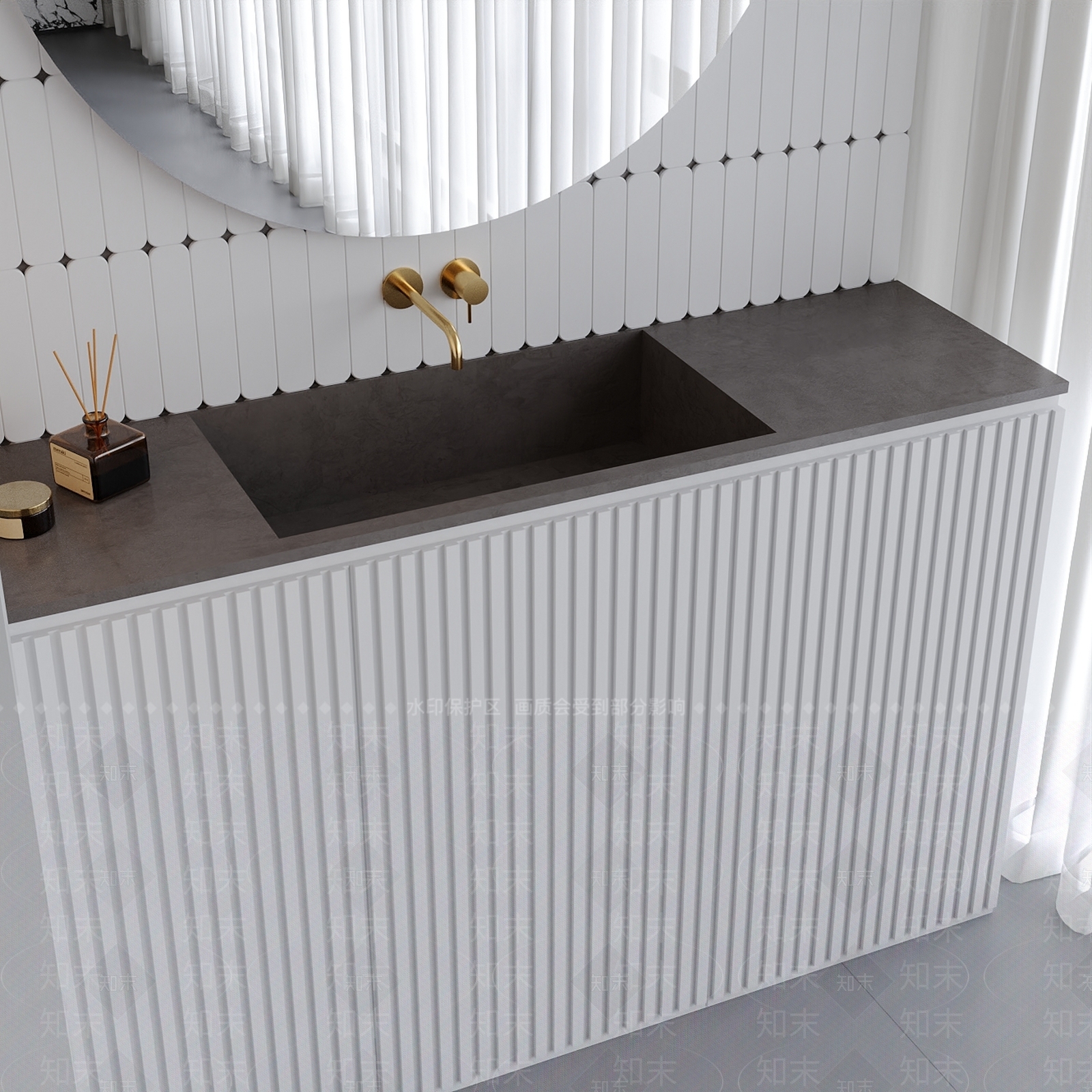 现代浴室柜3D模型下载【ID:1160500351】