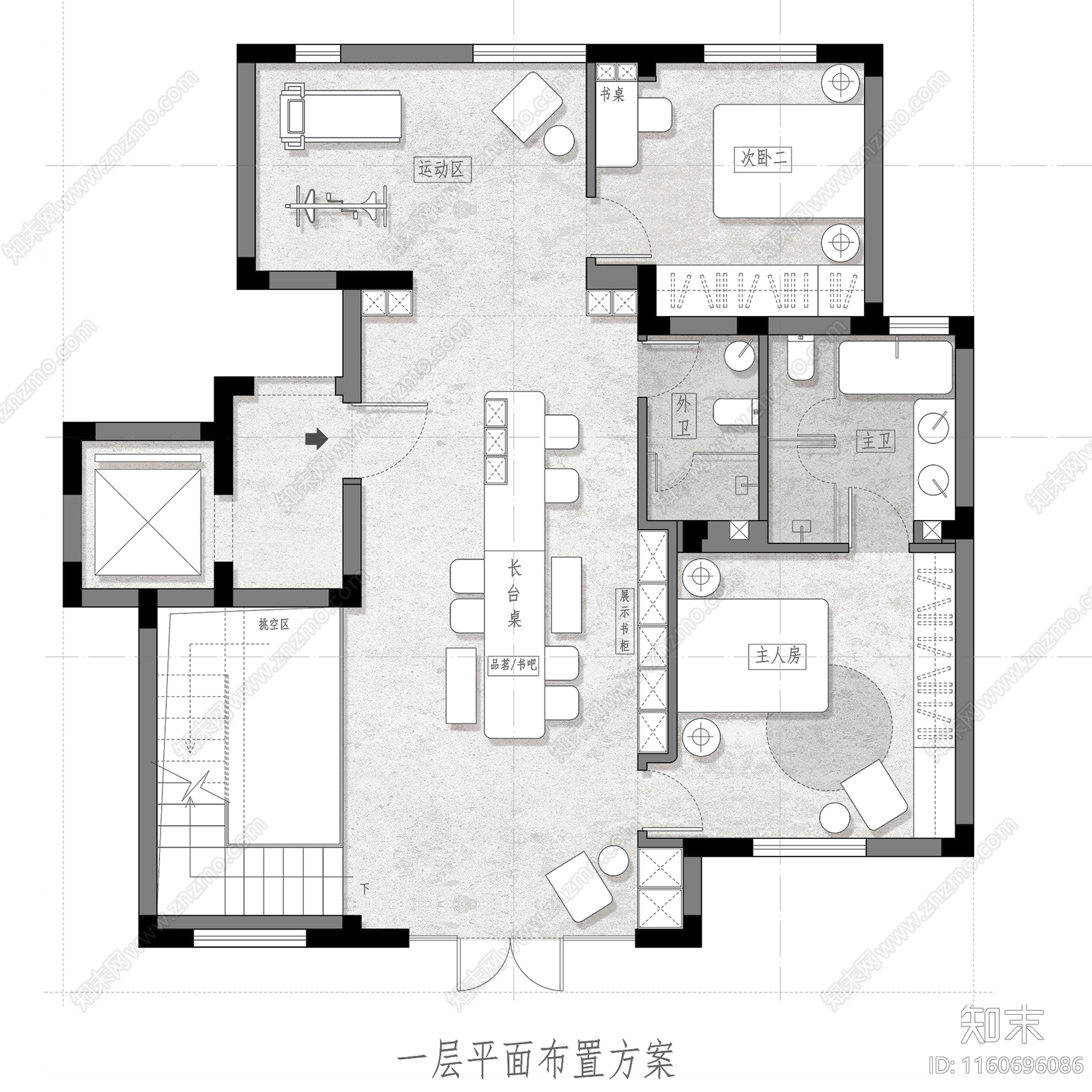 226平别墅平面图施工图下载【ID:1160696086】