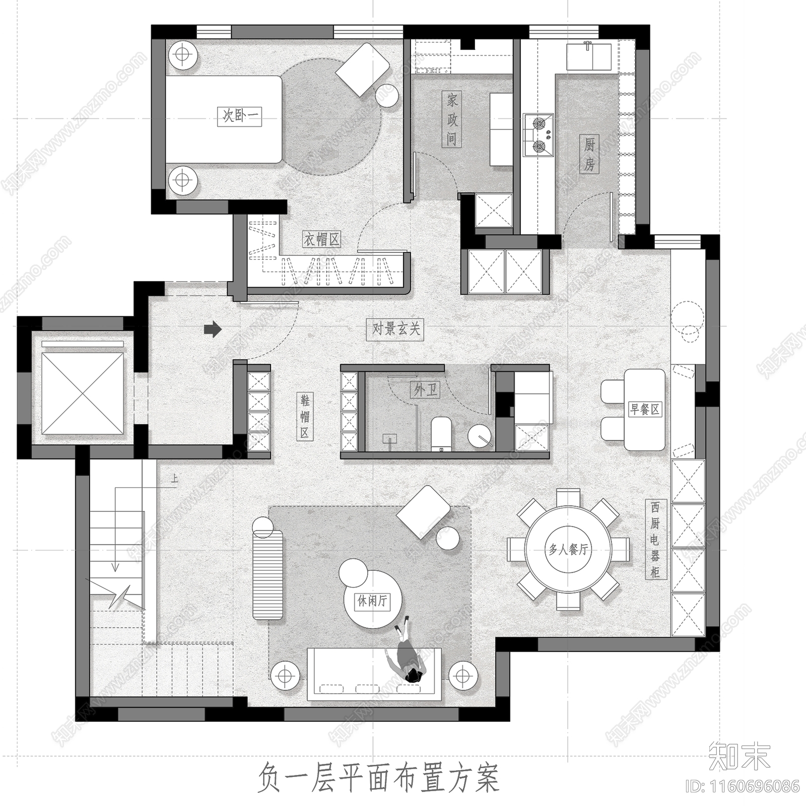 226平别墅平面图施工图下载【ID:1160696086】