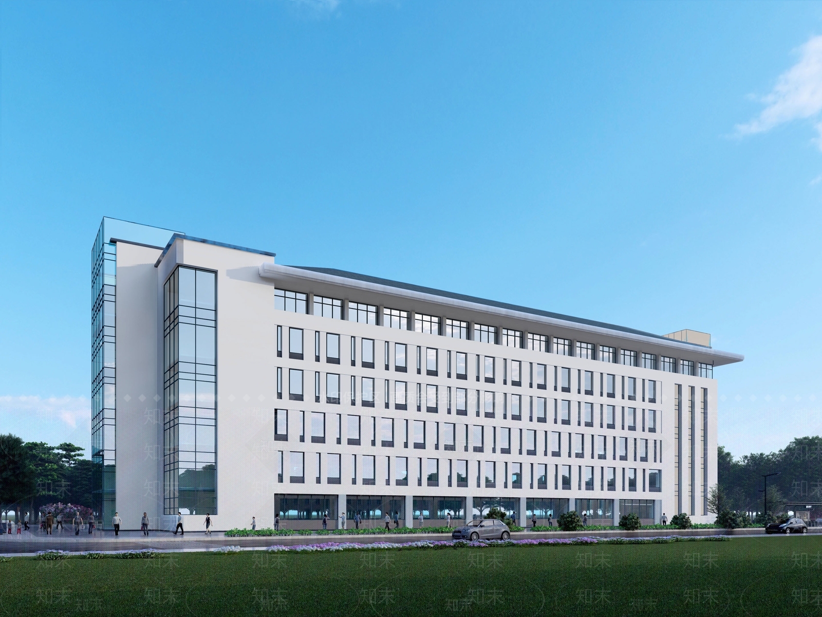 现代风格学校教学楼SU模型下载【ID:1160502483】