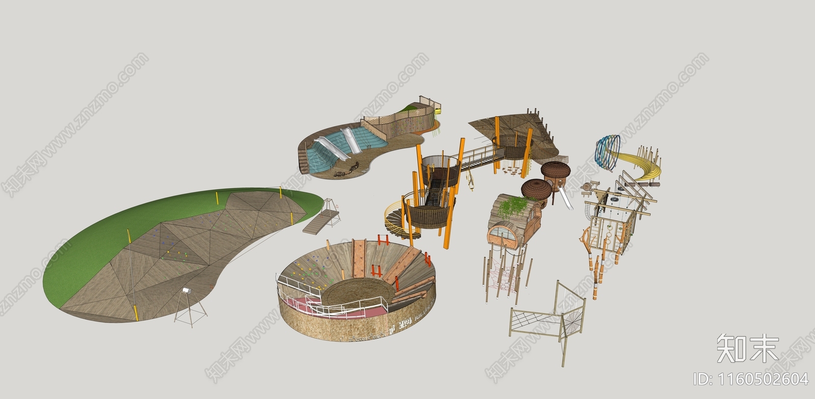 现代风格游乐场SU模型下载【ID:1160502604】