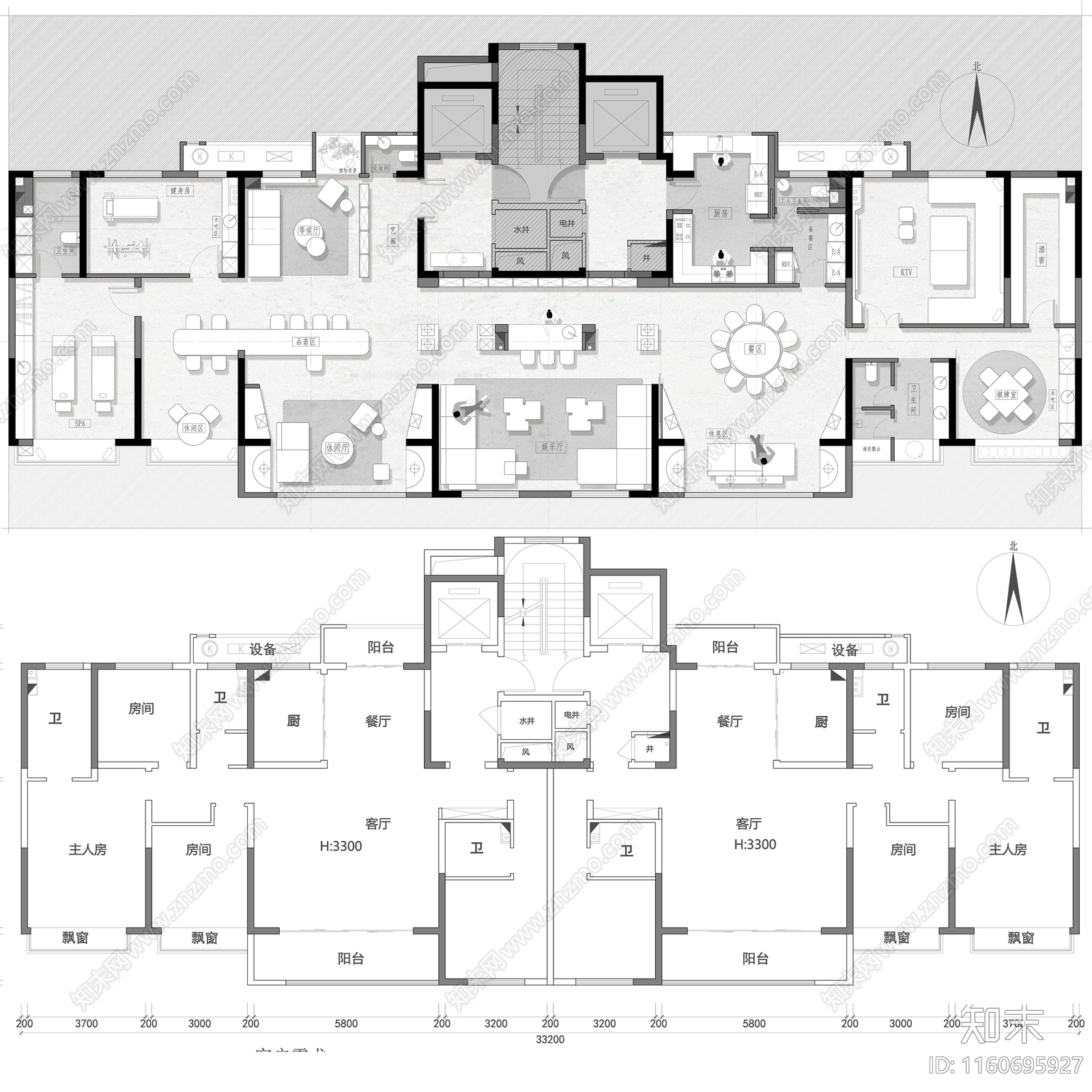 300平会所平面图cad施工图下载【ID:1160695927】