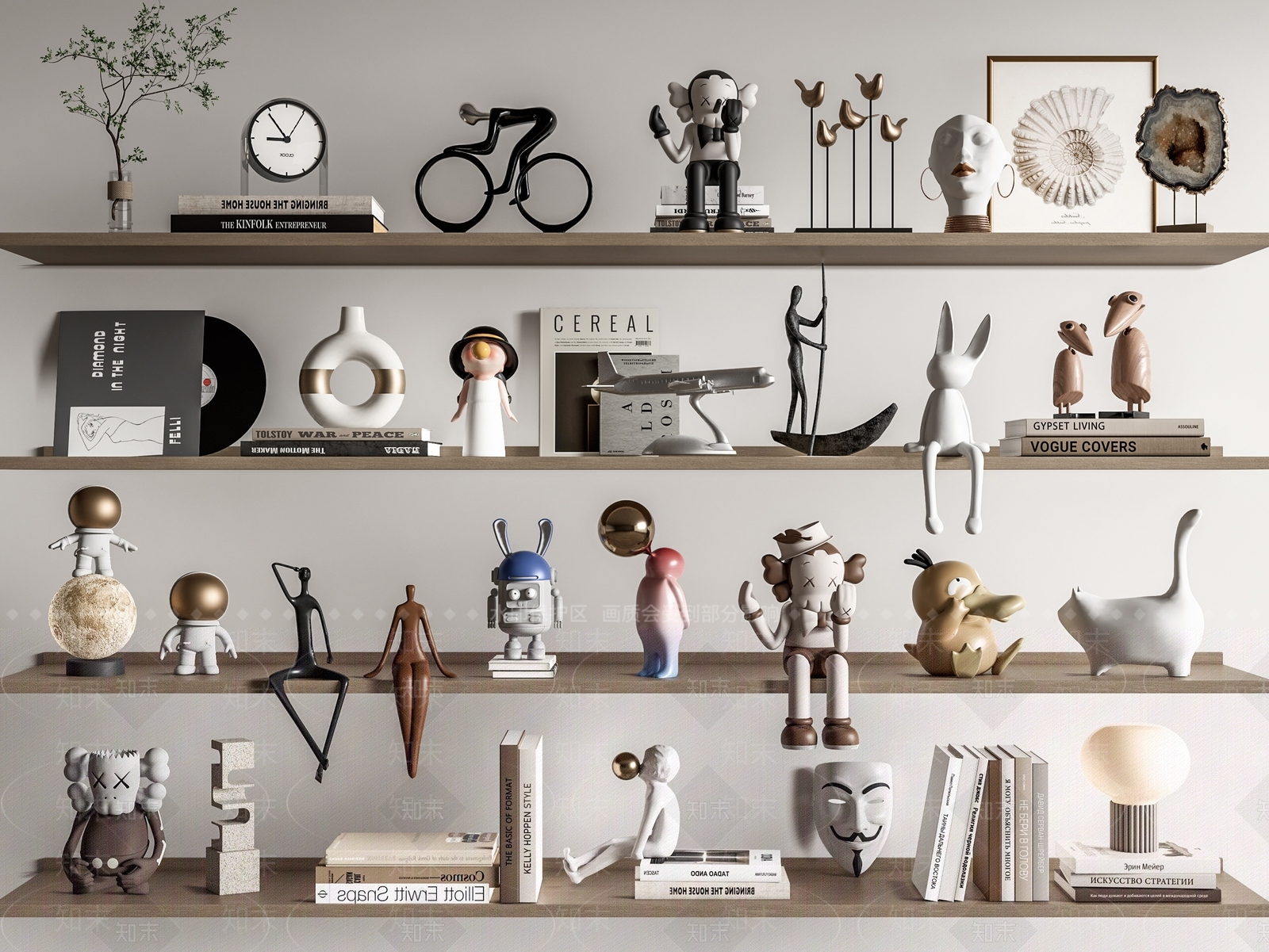 现代饰品摆件组合3D模型下载【ID:1160509169】