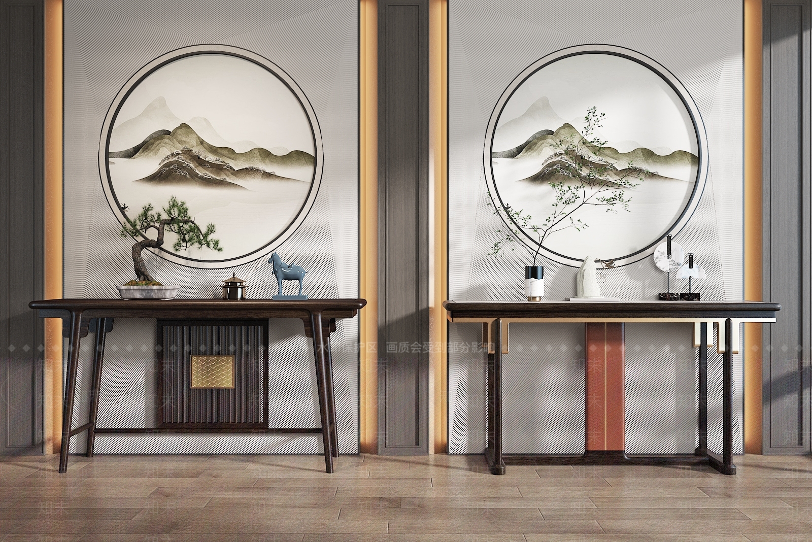 新中式条案3D模型下载【ID:1160511319】