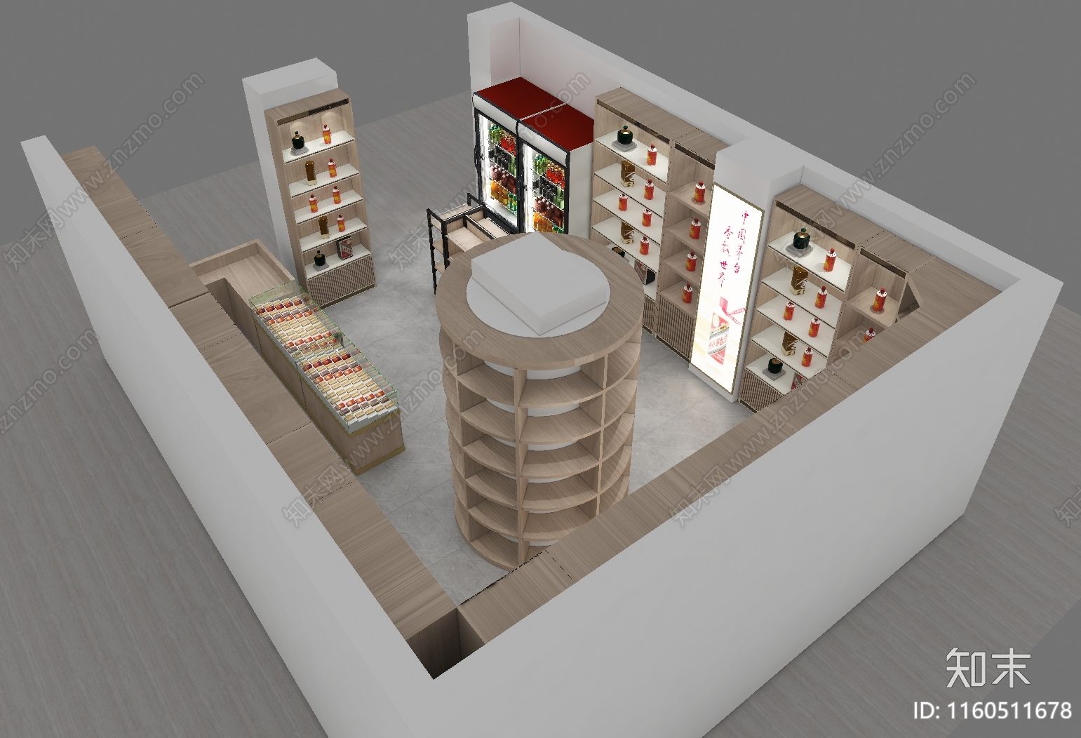 新中式烟酒店3D模型下载【ID:1160511678】