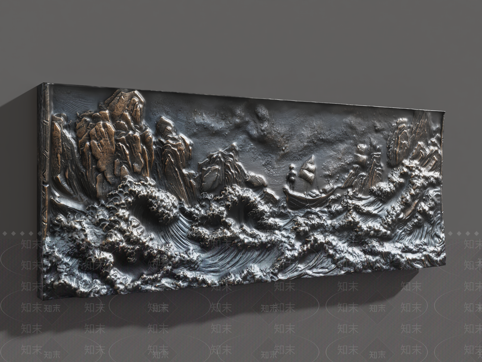 新中式铁艺浮雕3D模型下载【ID:1160517438】