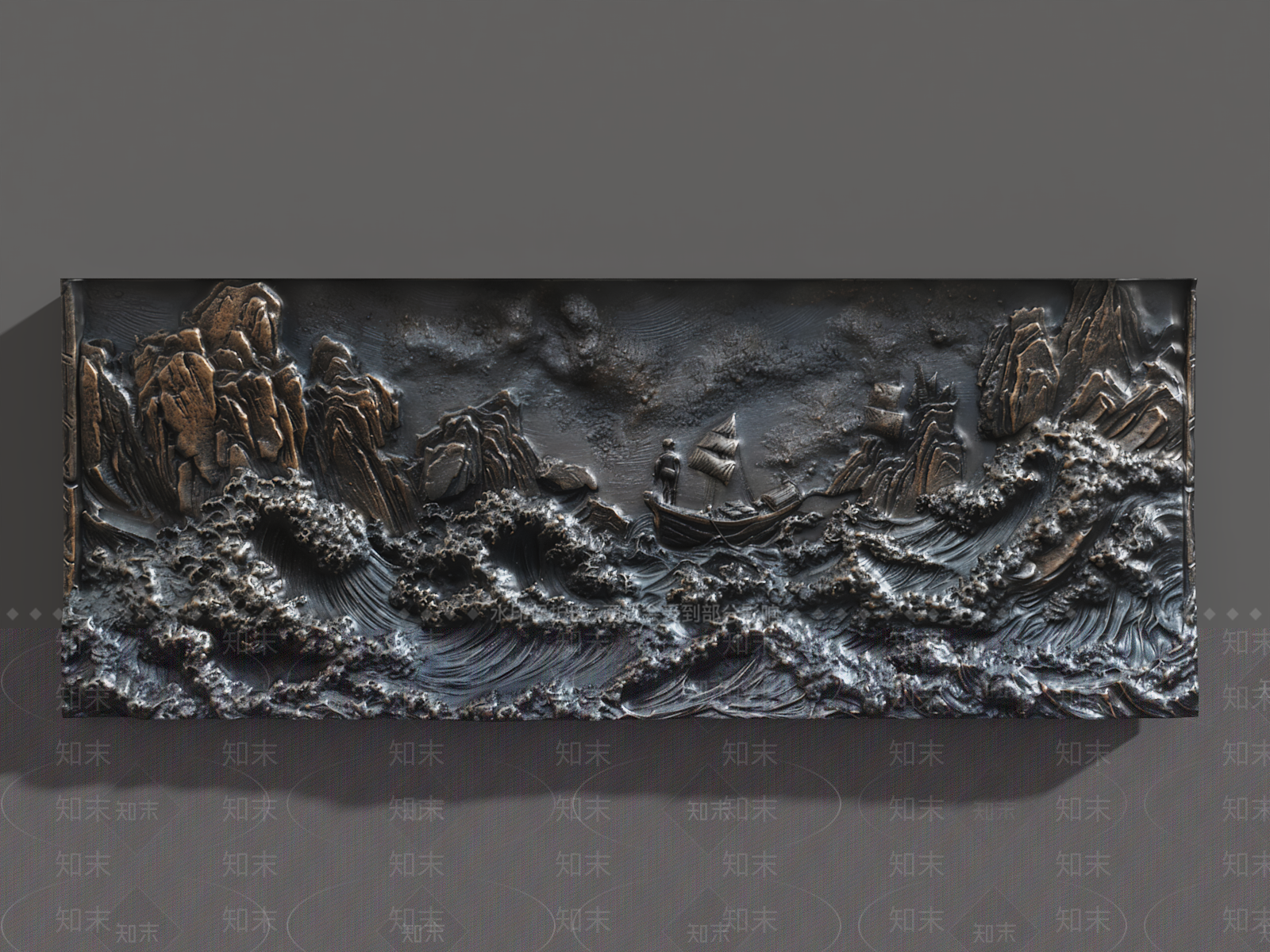 新中式铁艺浮雕3D模型下载【ID:1160517438】