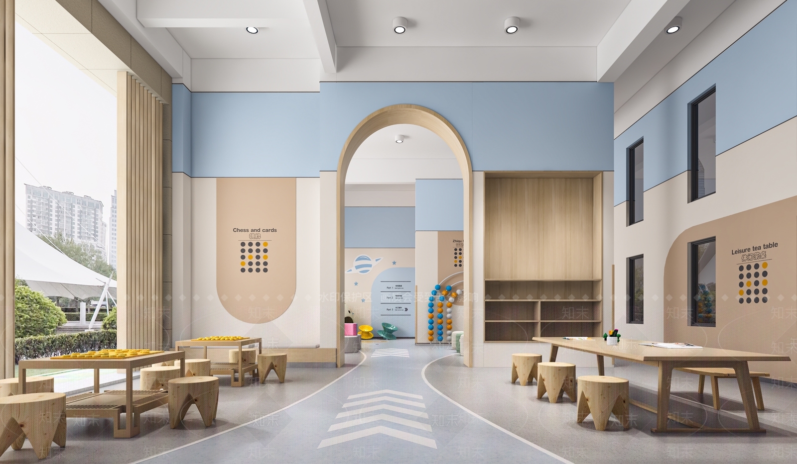 现代架空层儿童娱乐区3D模型下载【ID:1160520023】