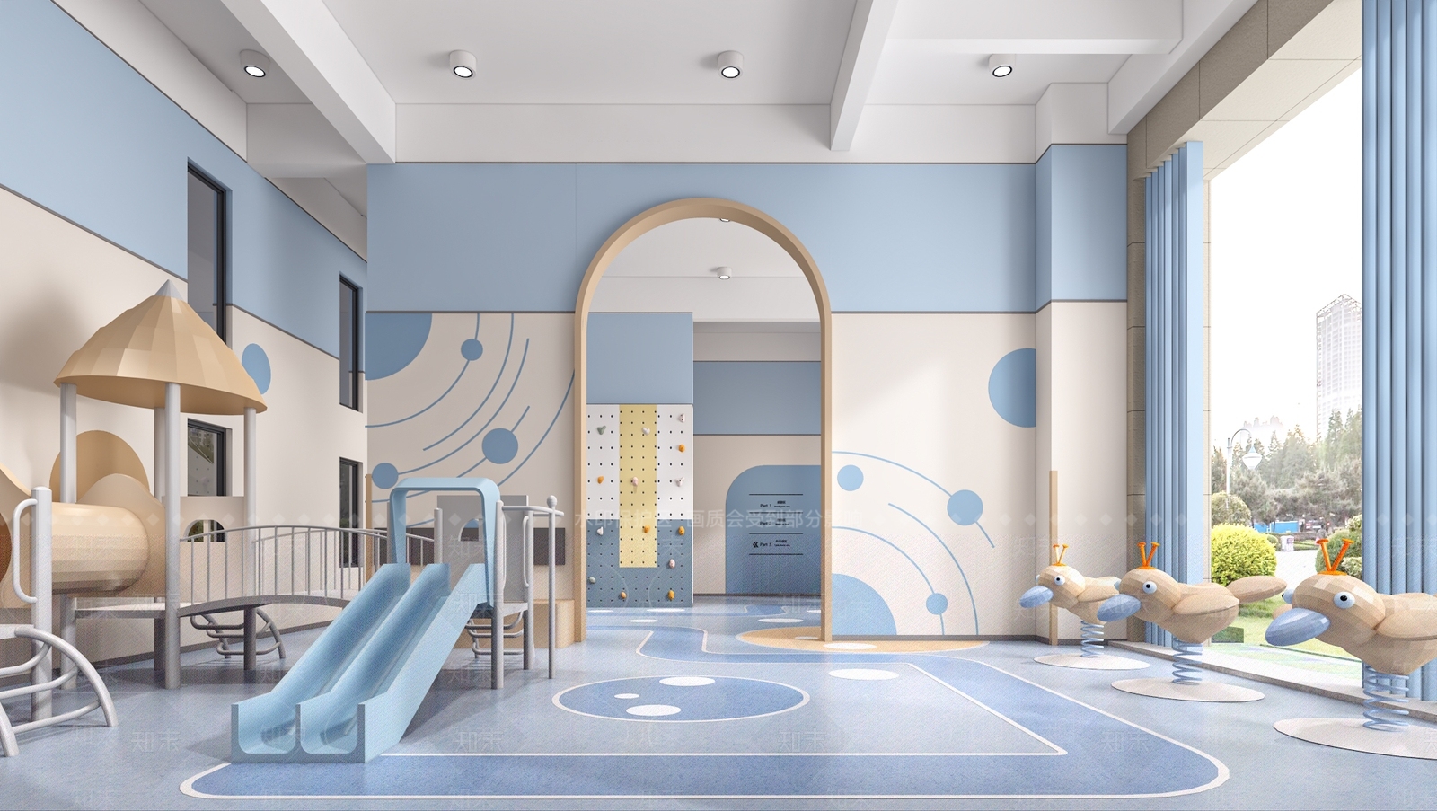 现代架空层儿童娱乐区3D模型下载【ID:1160520332】