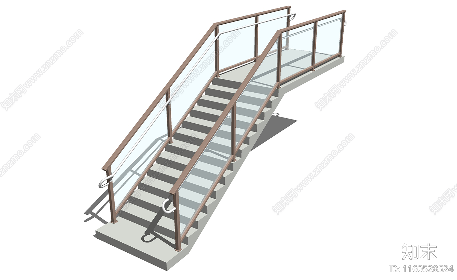 现代扶手楼梯SU模型下载【ID:1160528524】