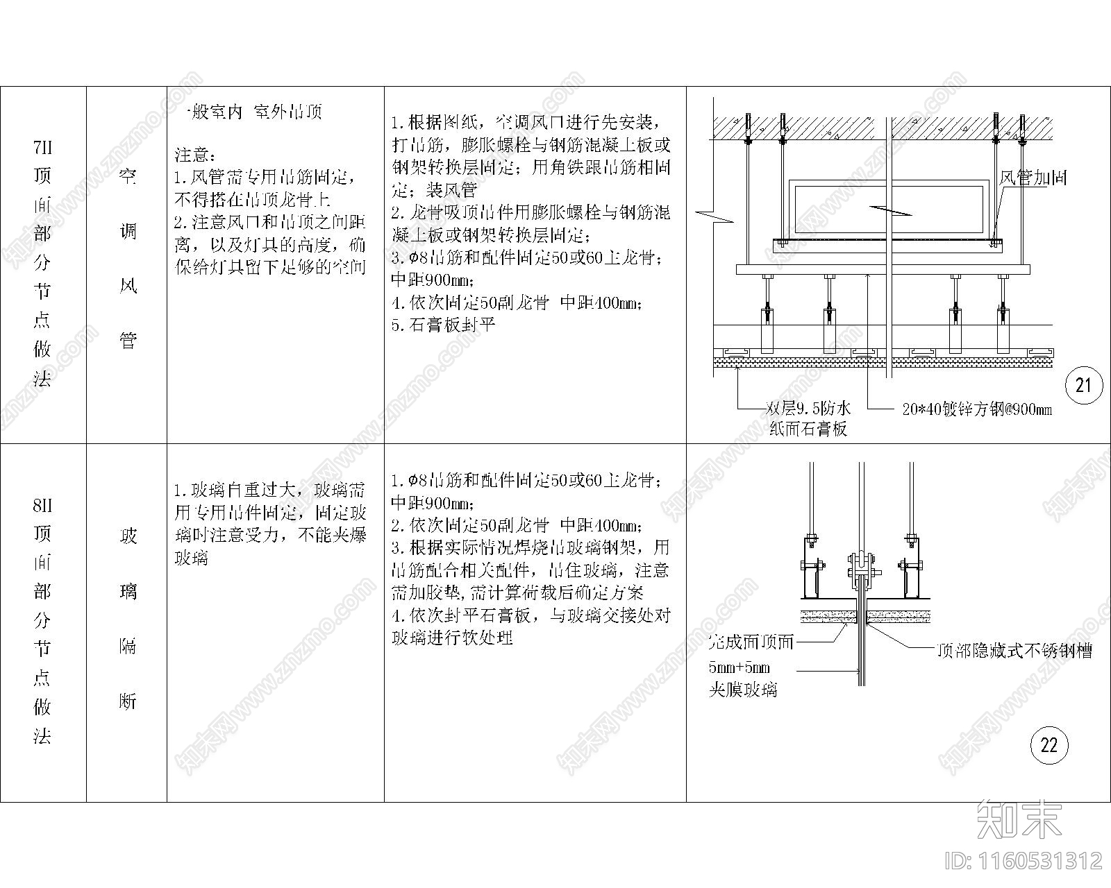 最新全国通用顶面详图大样cad施工图下载【ID:1160531312】