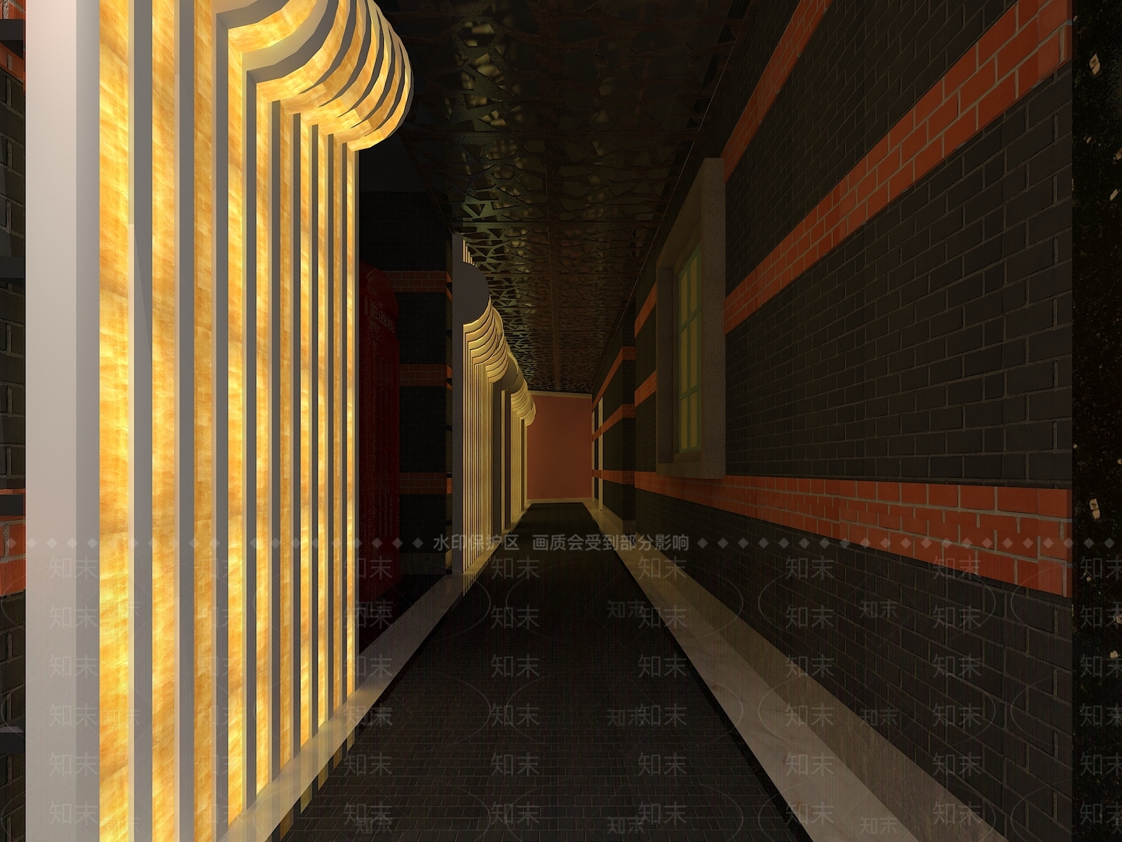 现代KTV走廊3D模型下载【ID:1160553796】