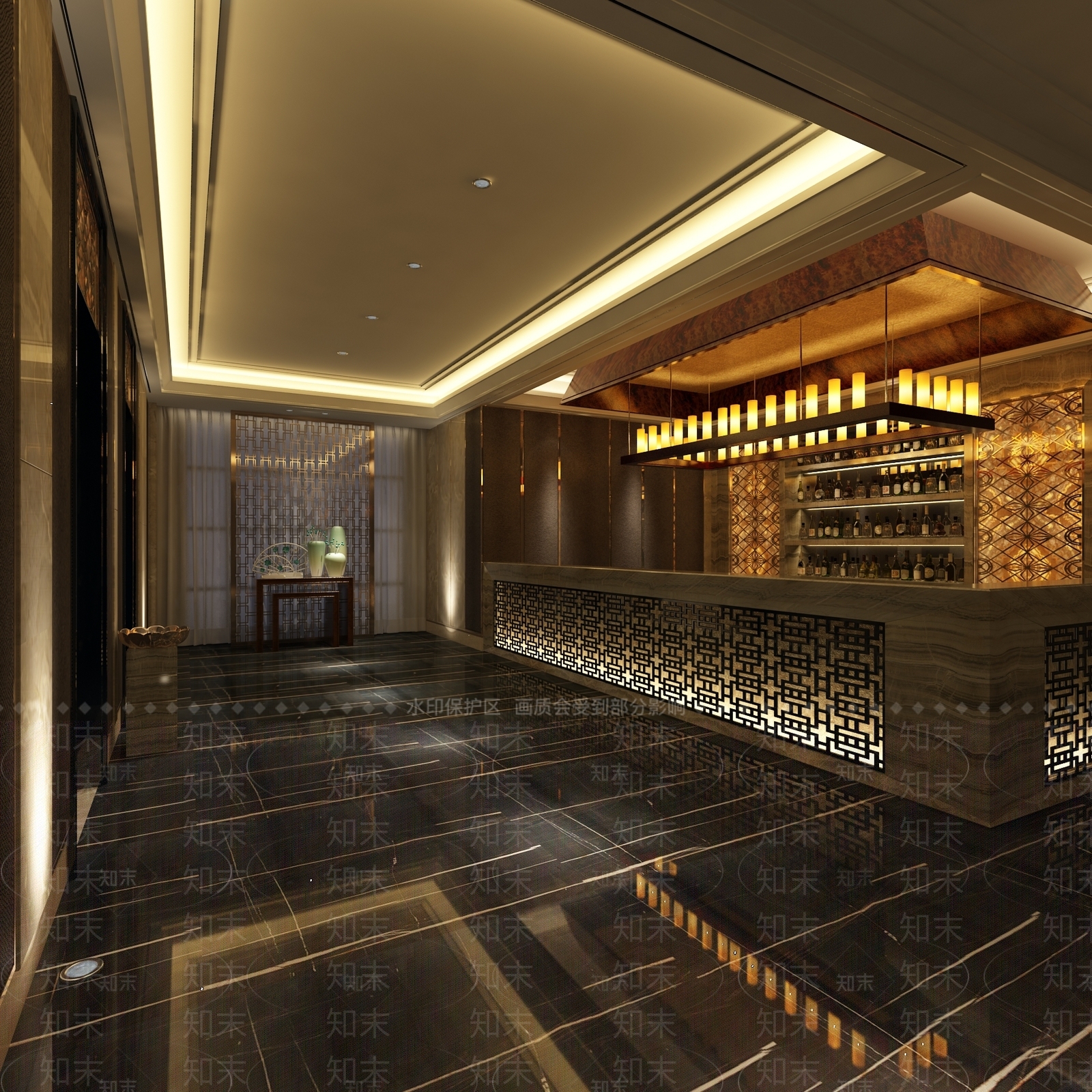 现代餐厅前台3D模型下载【ID:1160553820】