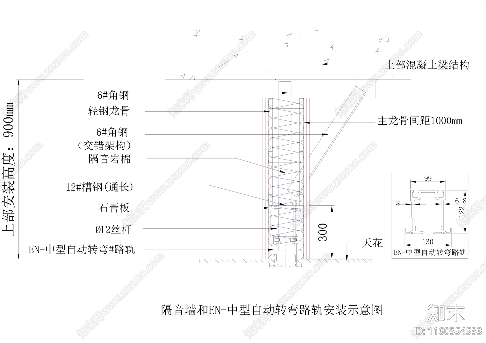 移动旋转屏风活动墙面隔断节点图cad施工图下载【ID:1160554533】