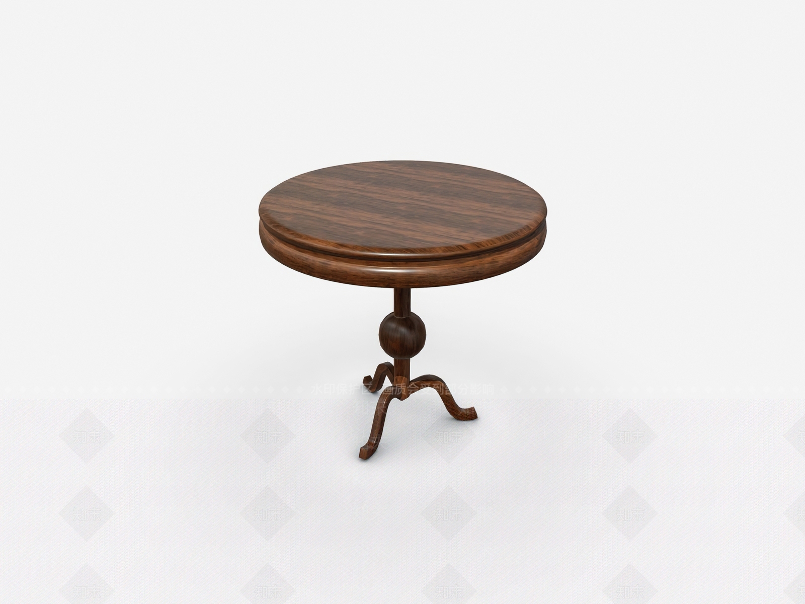 老旧木制小茶几3D模型下载【ID:1160563597】