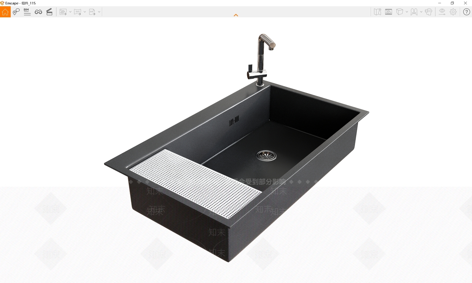 现代水槽SU模型下载【ID:1160564249】
