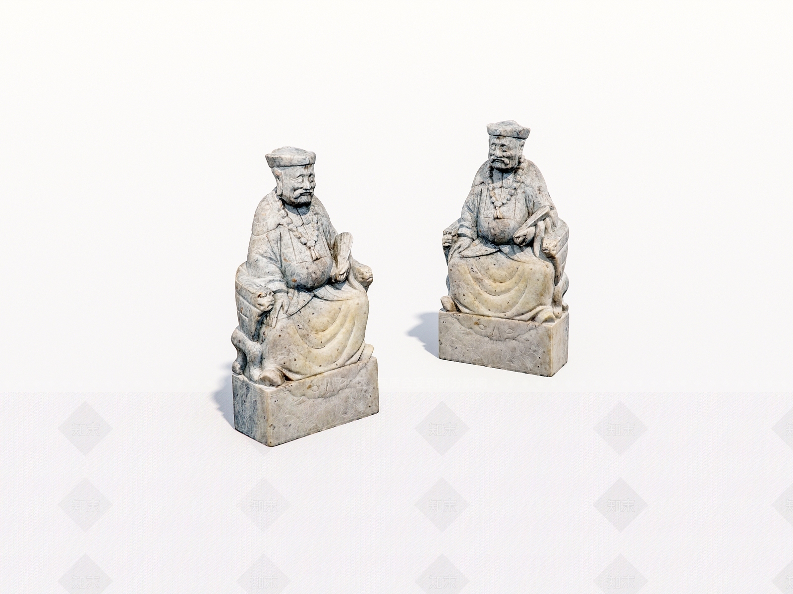 现代石头人像3D模型下载【ID:1160569639】