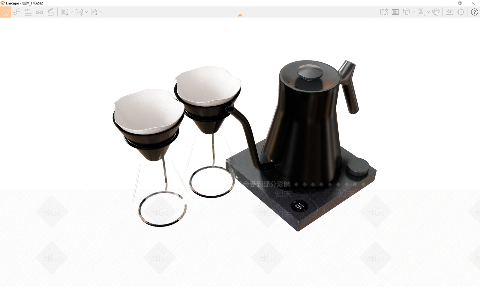 咖啡用品SU模型下载【ID:1160570903】