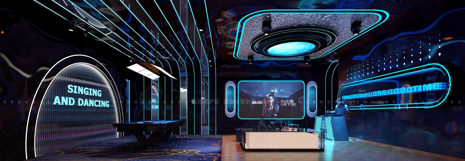 现代轻奢风格KTV包间3D模型下载【ID:1160573234】