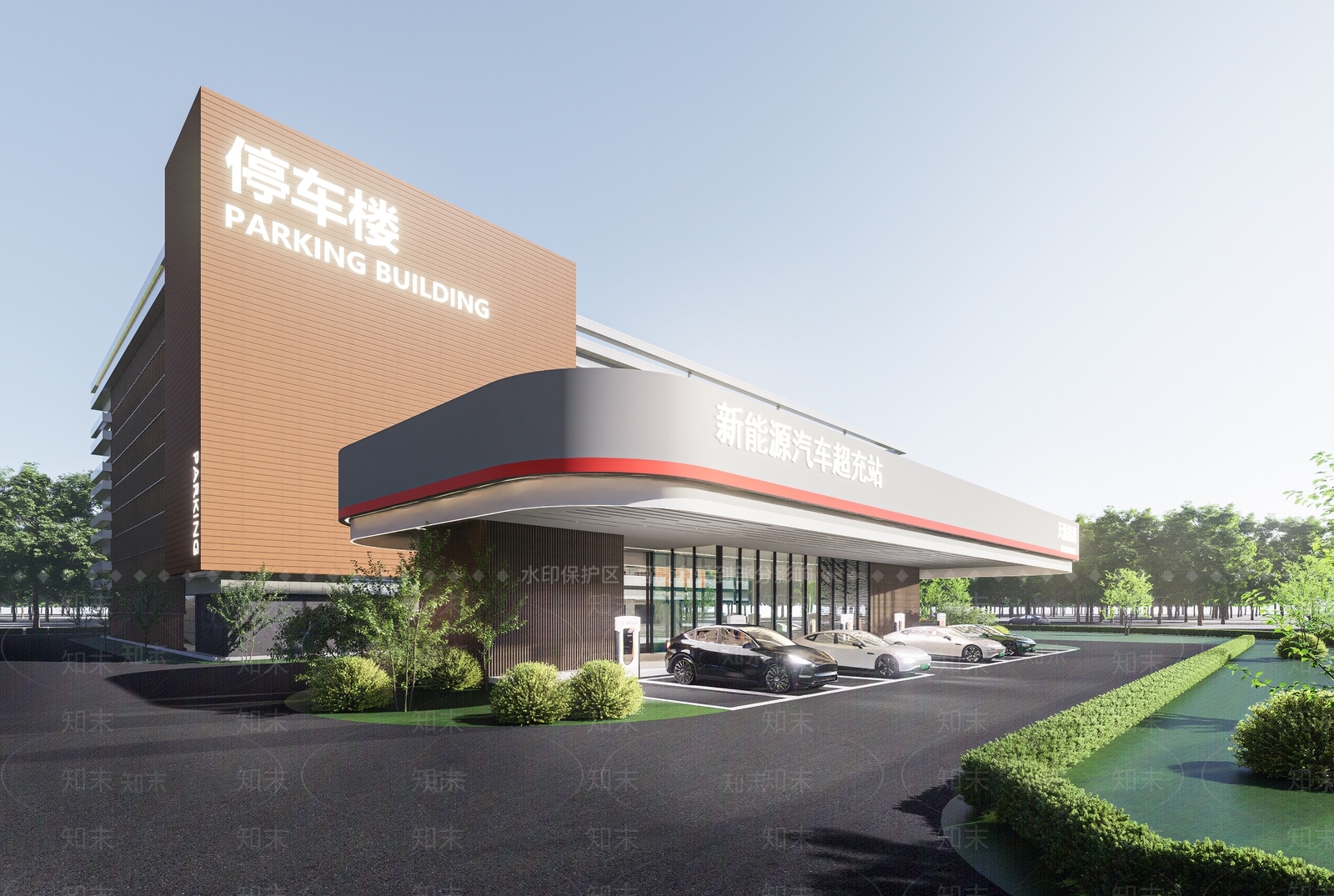 现代停车楼SU模型下载【ID:1160576724】