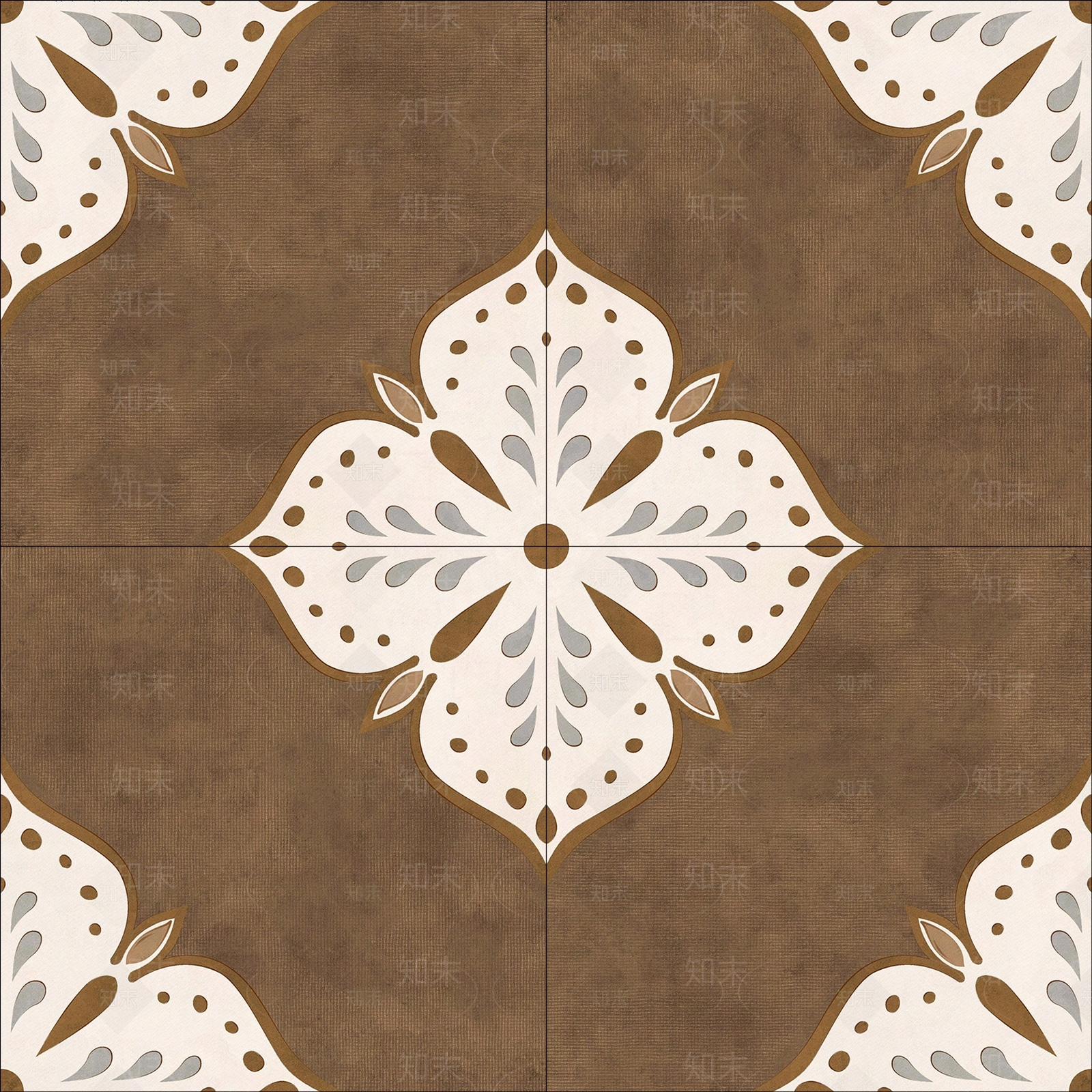 复古小花砖贴图下载【ID:1160578212】