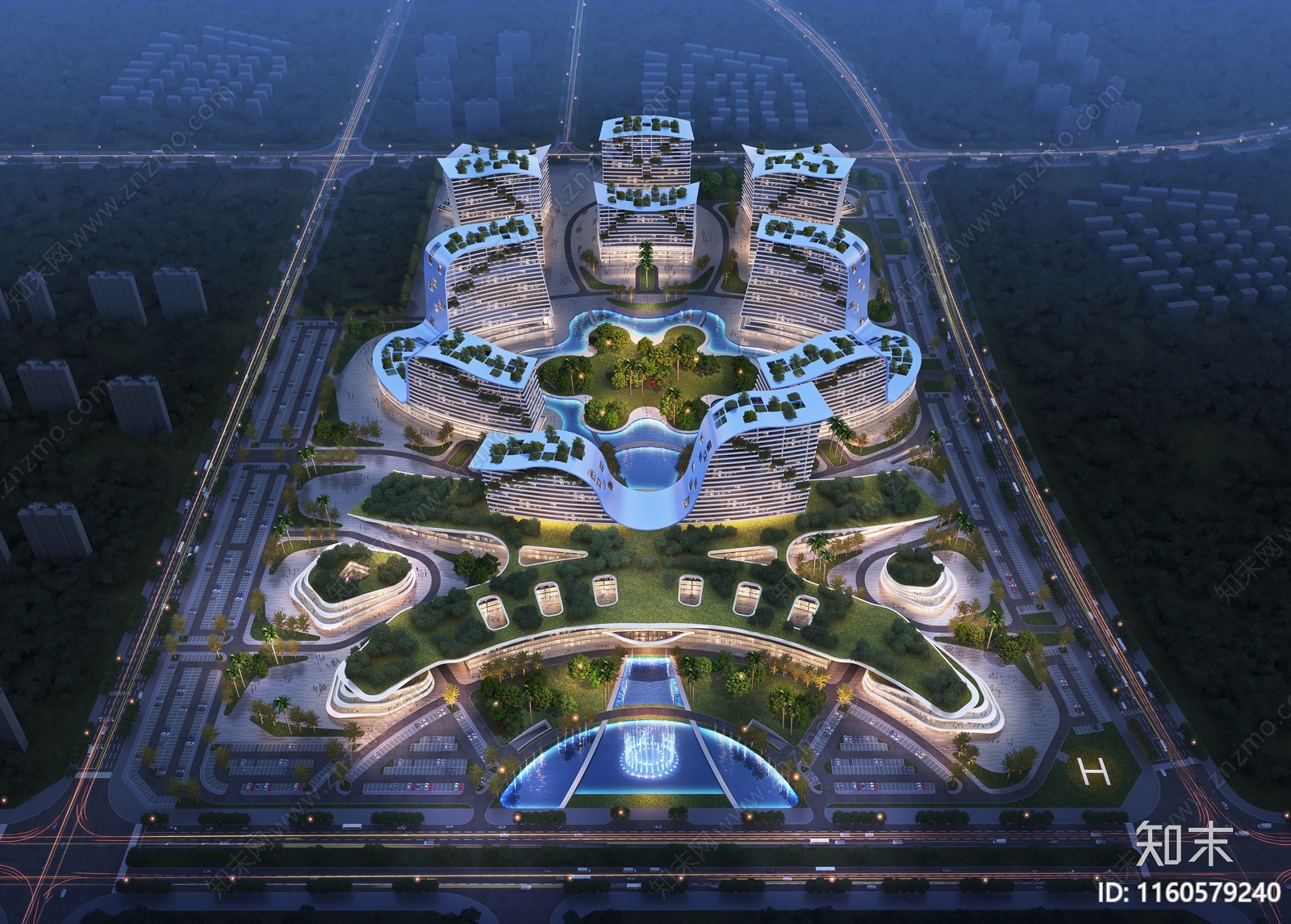 现代产业园3D模型下载【ID:1160579240】