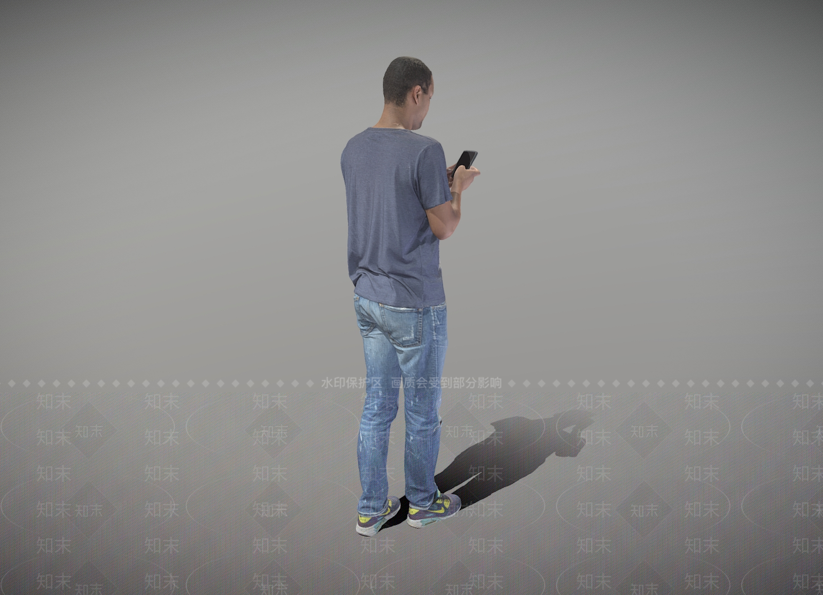 玩手机男人SU模型下载【ID:1160580110】