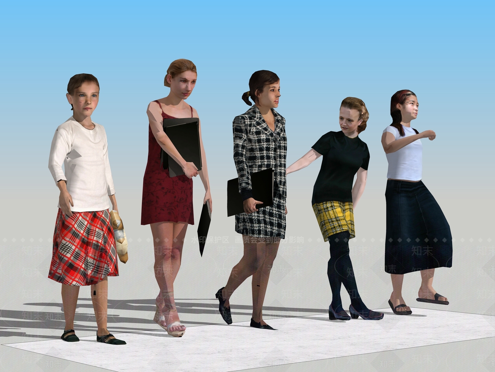 3D人物女人SU模型下载【ID:1160581289】