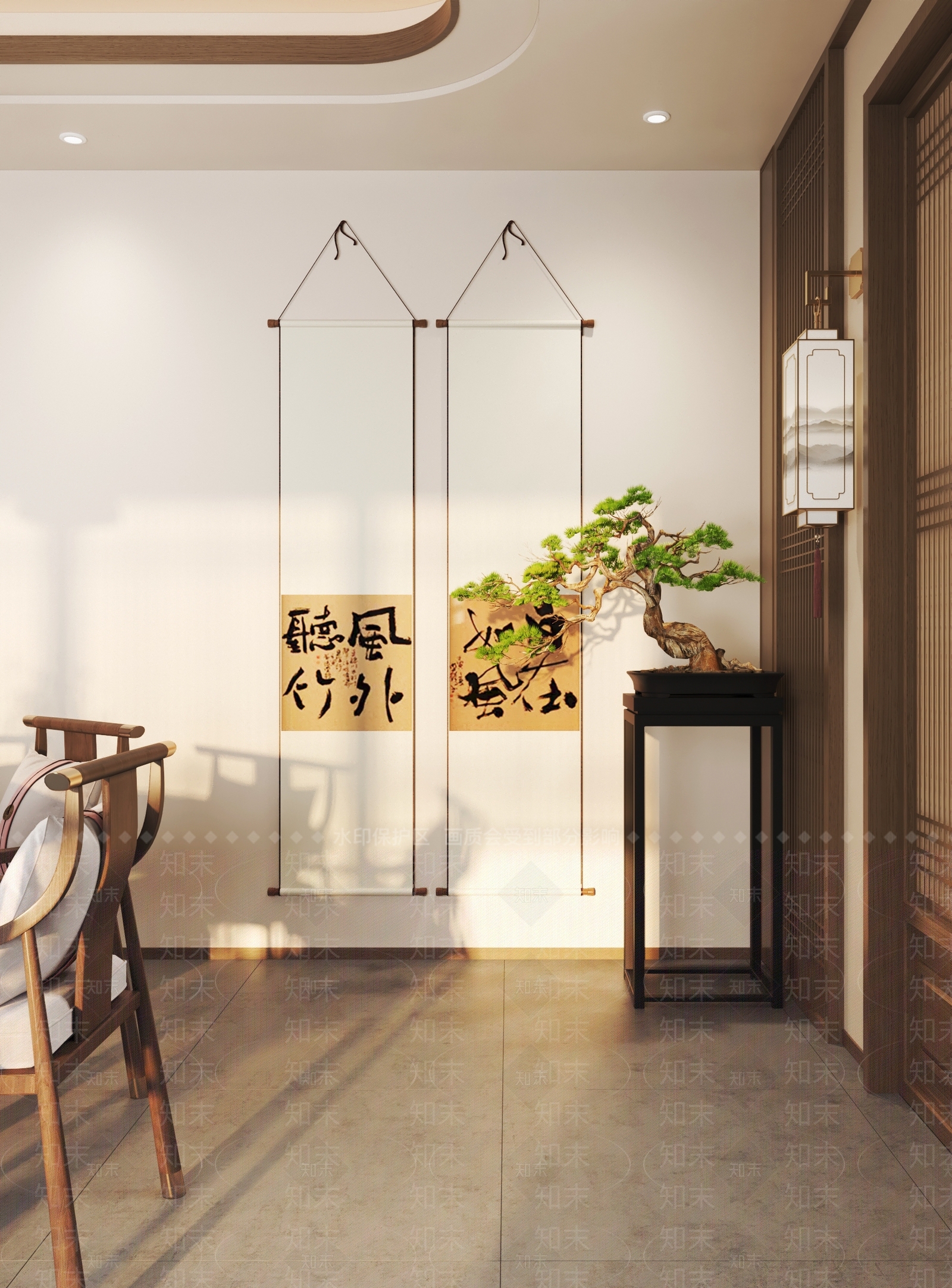 新中式餐厅包厢SU模型下载【ID:1160581905】