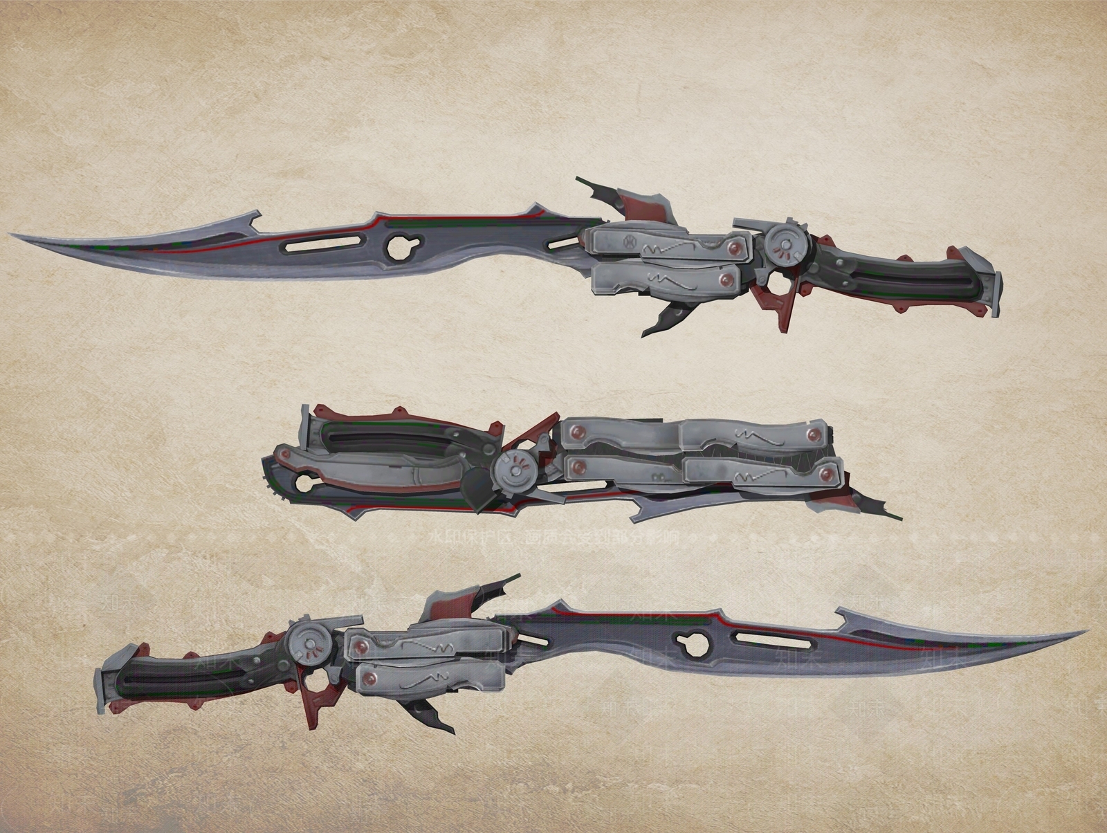 刀剑武器SU模型下载【ID:1160582672】