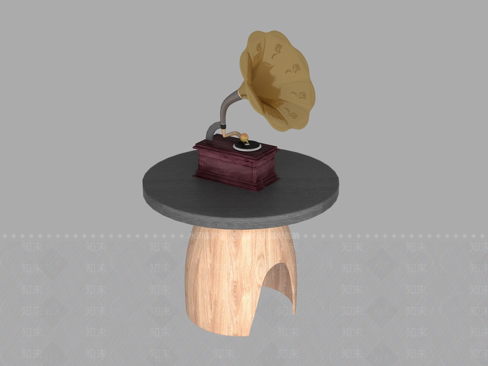 中式留声机3D模型下载【ID:1160588936】