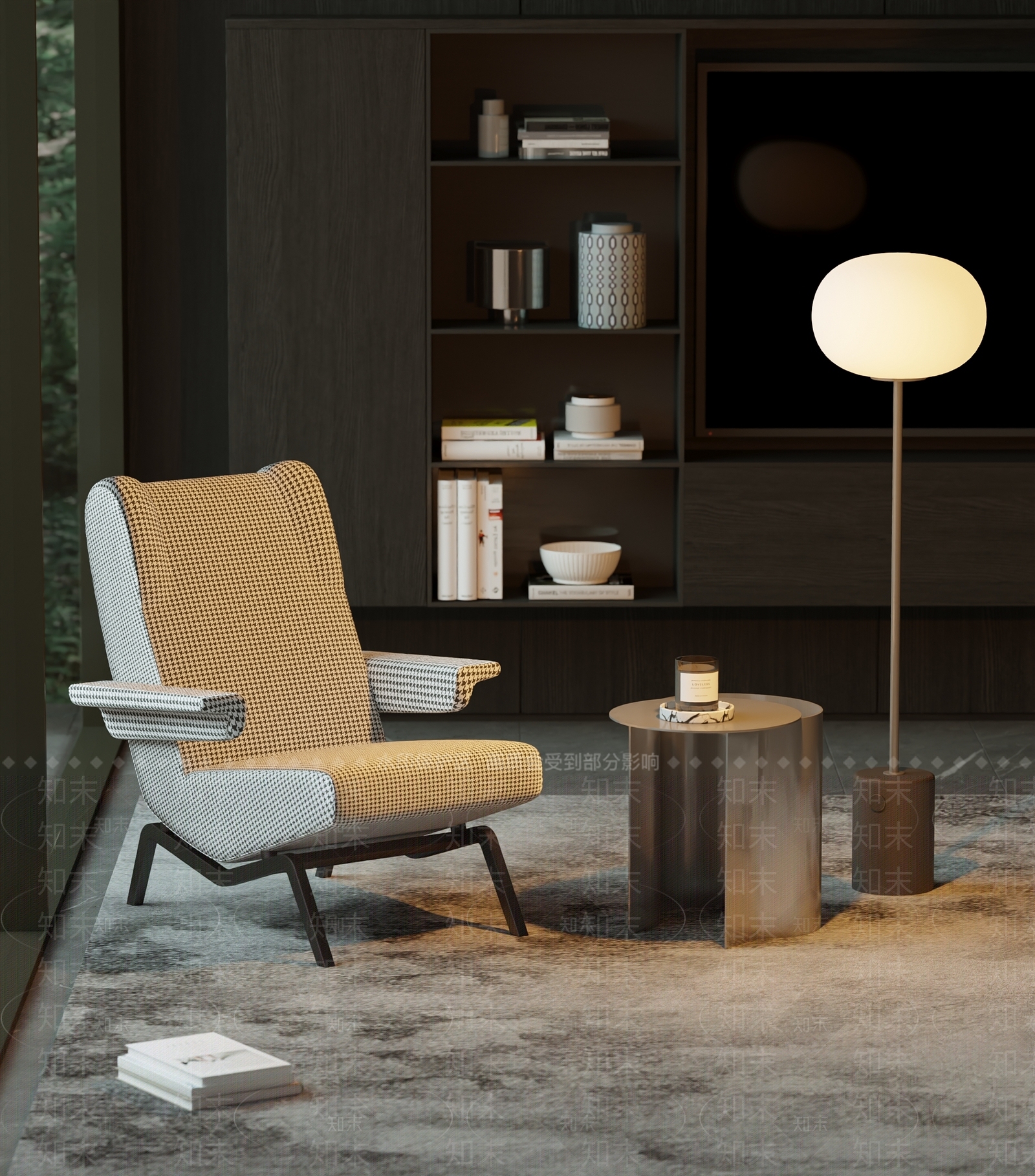 现代阳台休闲椅组合3D模型下载【ID:1160590855】