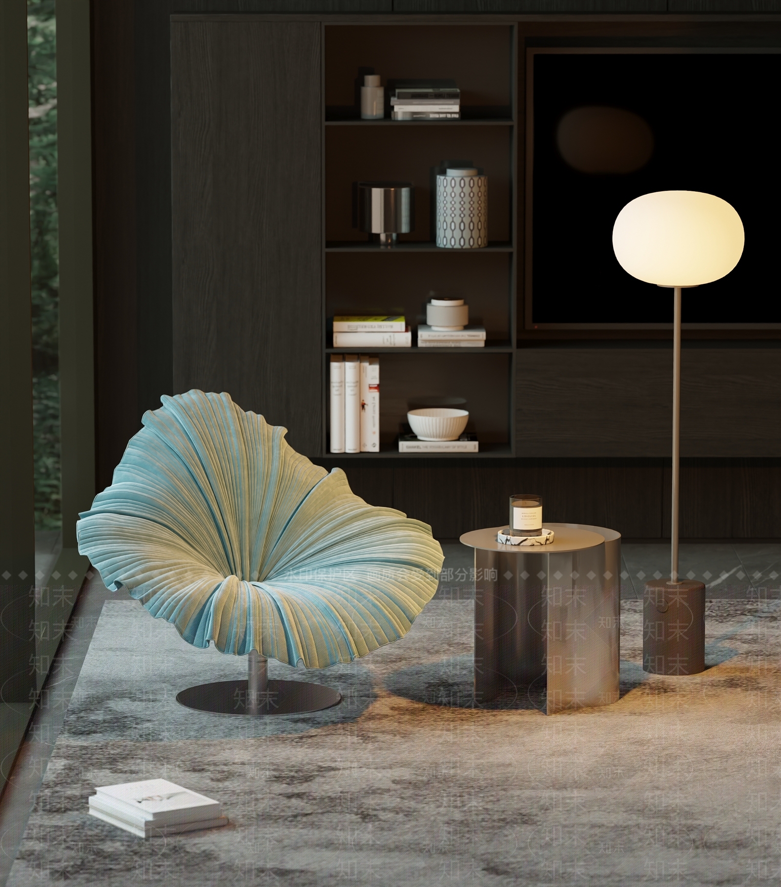 现代阳台休闲椅组合3D模型下载【ID:1160591472】