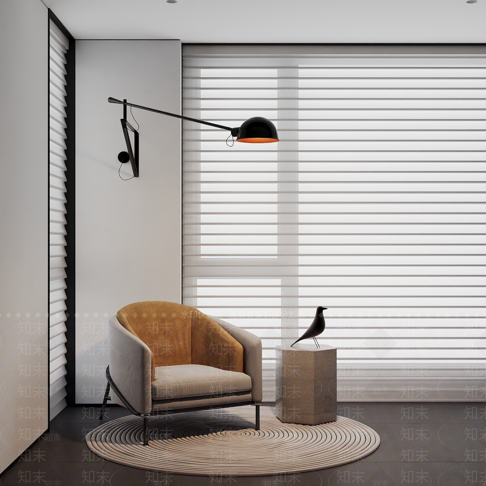 现代阳台休闲椅组合3D模型下载【ID:1160592902】