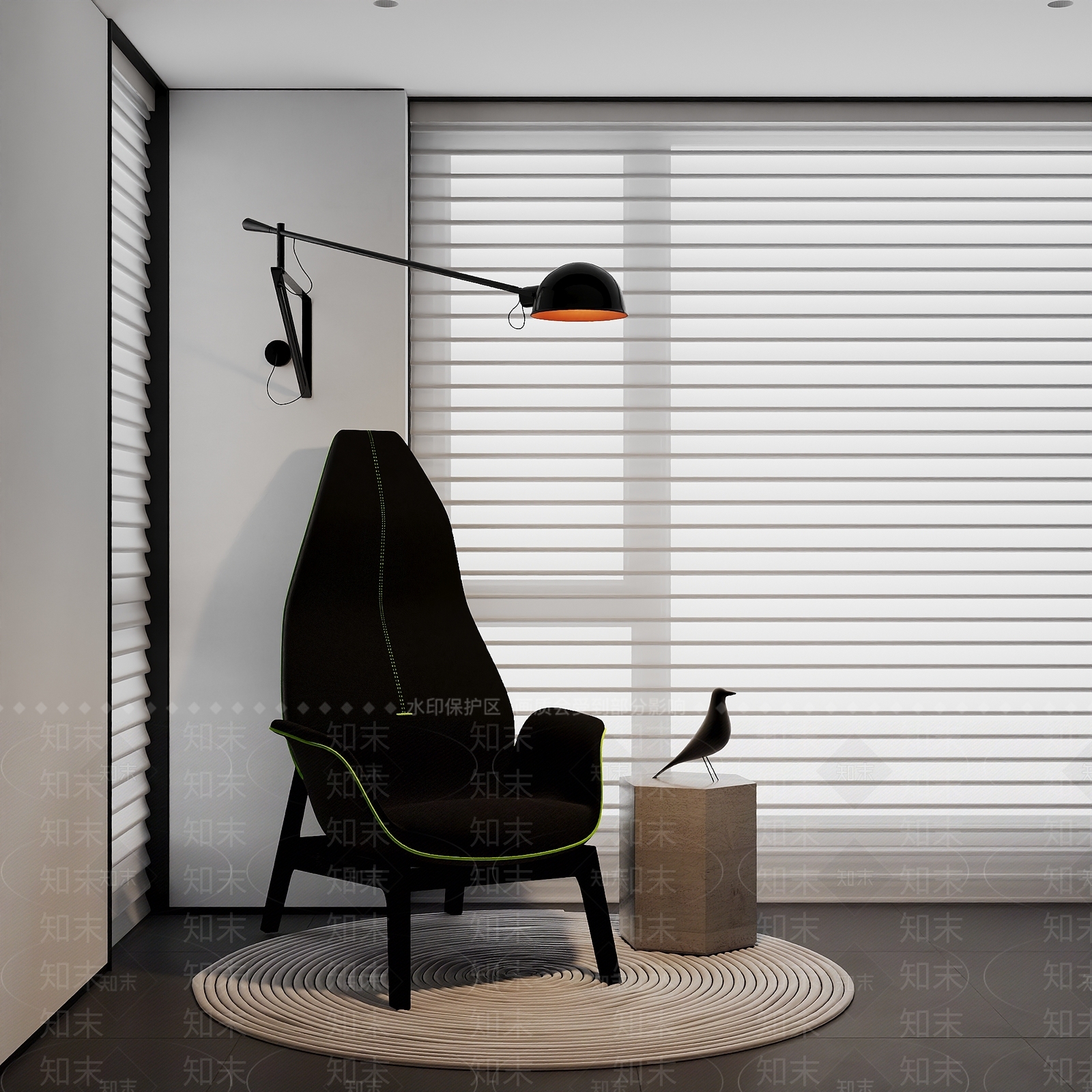 现代阳台休闲椅组合3D模型下载【ID:1160593082】