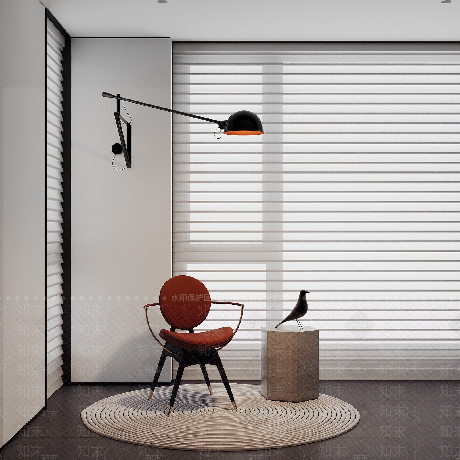 现代阳台休闲椅组合3D模型下载【ID:1160593068】