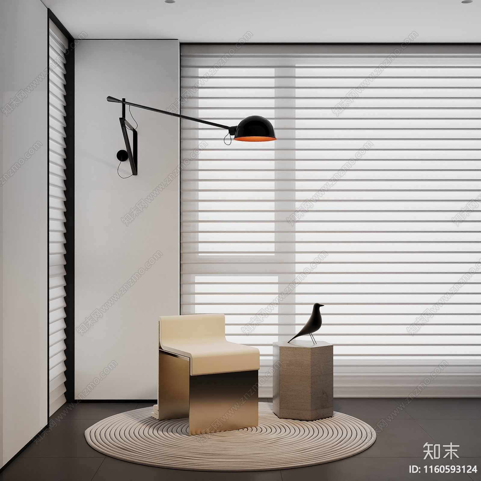 现代阳台休闲椅组合3D模型下载【ID:1160593124】