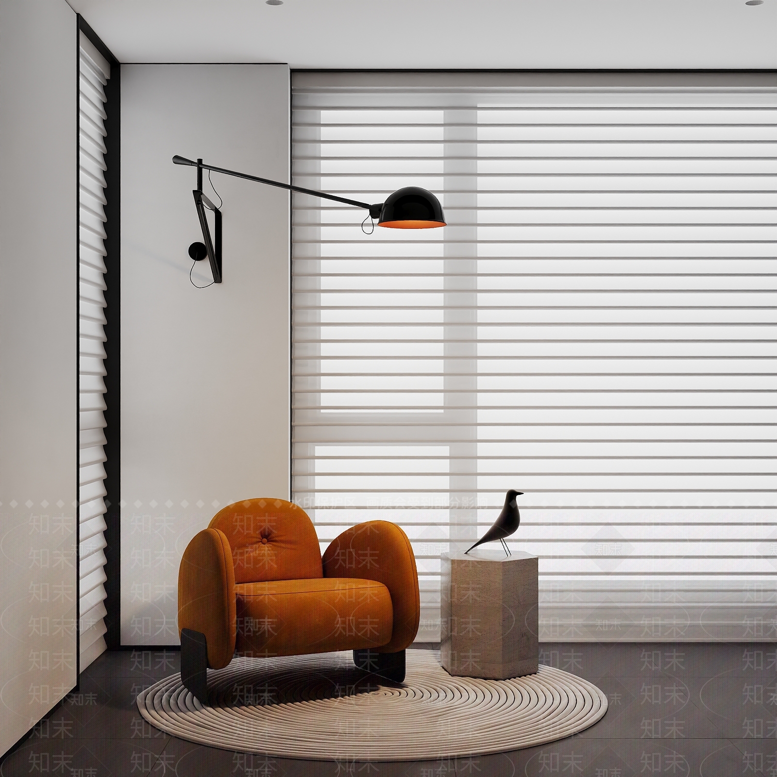 现代阳台休闲椅组合3D模型下载【ID:1160593244】