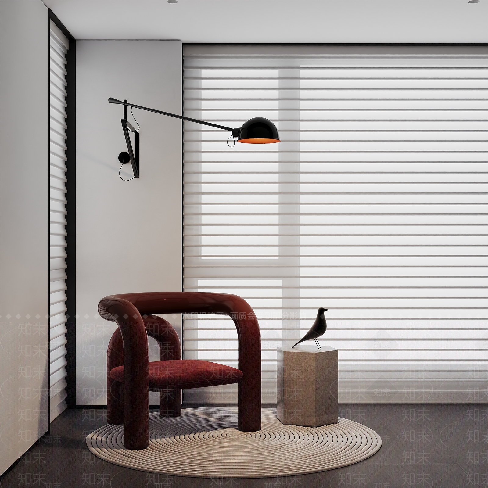 现代阳台休闲椅组合3D模型下载【ID:1160594992】